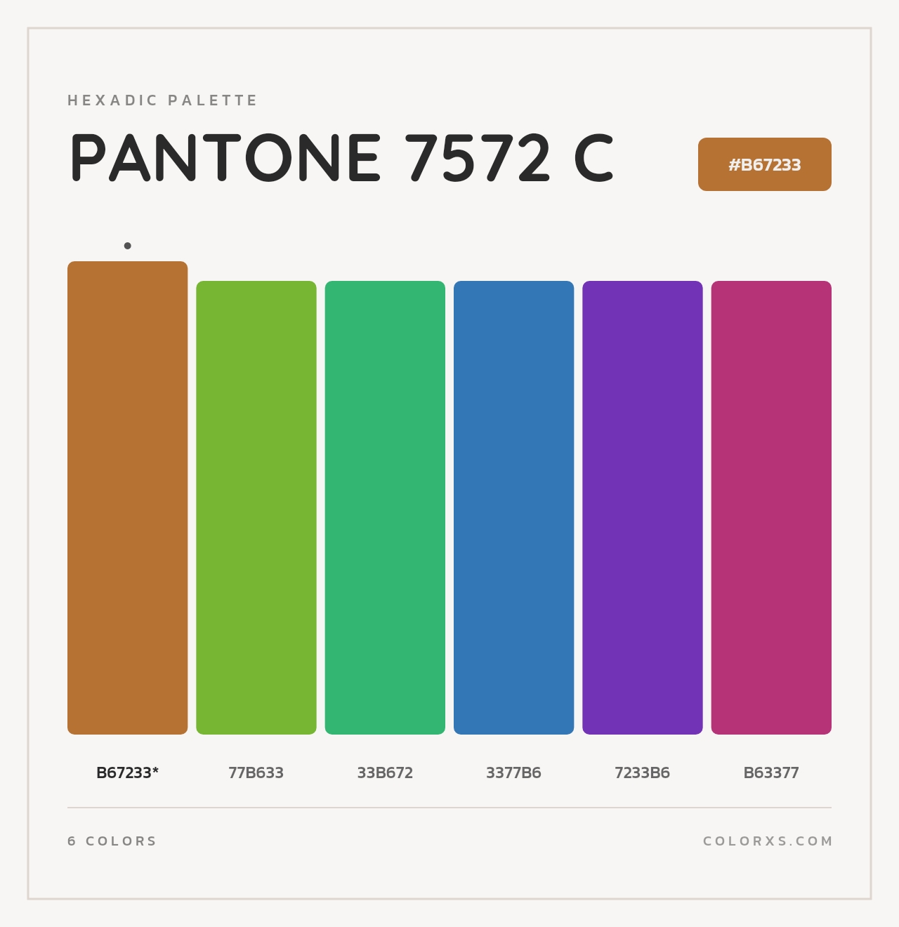 PANTONE 7572 C - Hexadic Color Palette