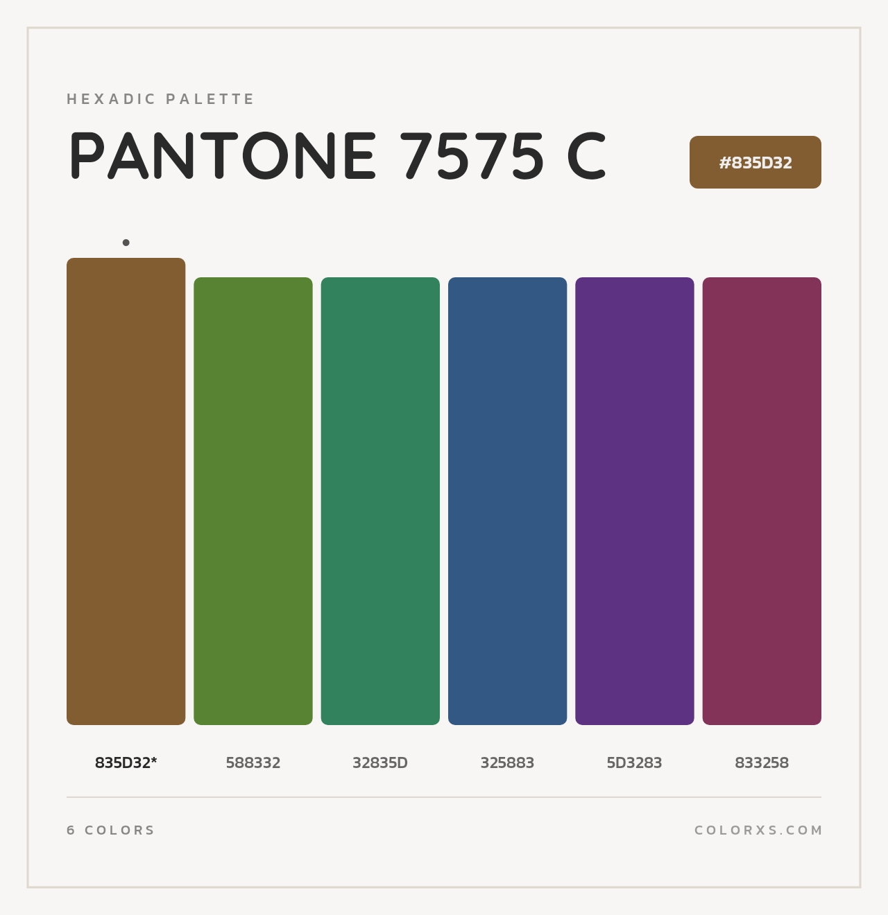 PANTONE 7575 C - Hexadic Color Palette