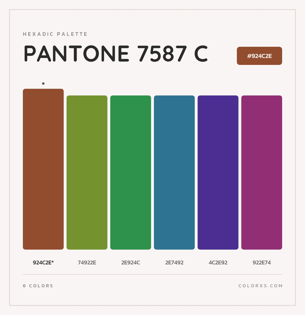 PANTONE 7587 C - Hexadic Color Palette