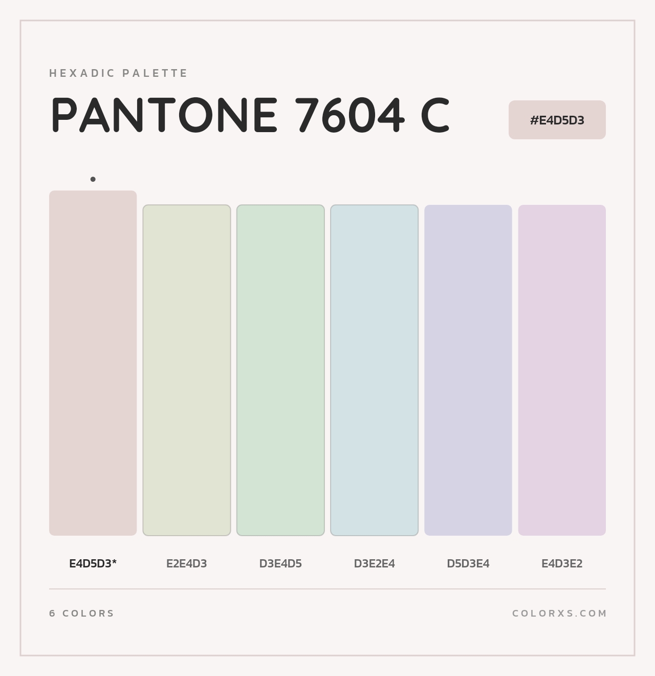 PANTONE 7604 C - Hexadic Color Palette