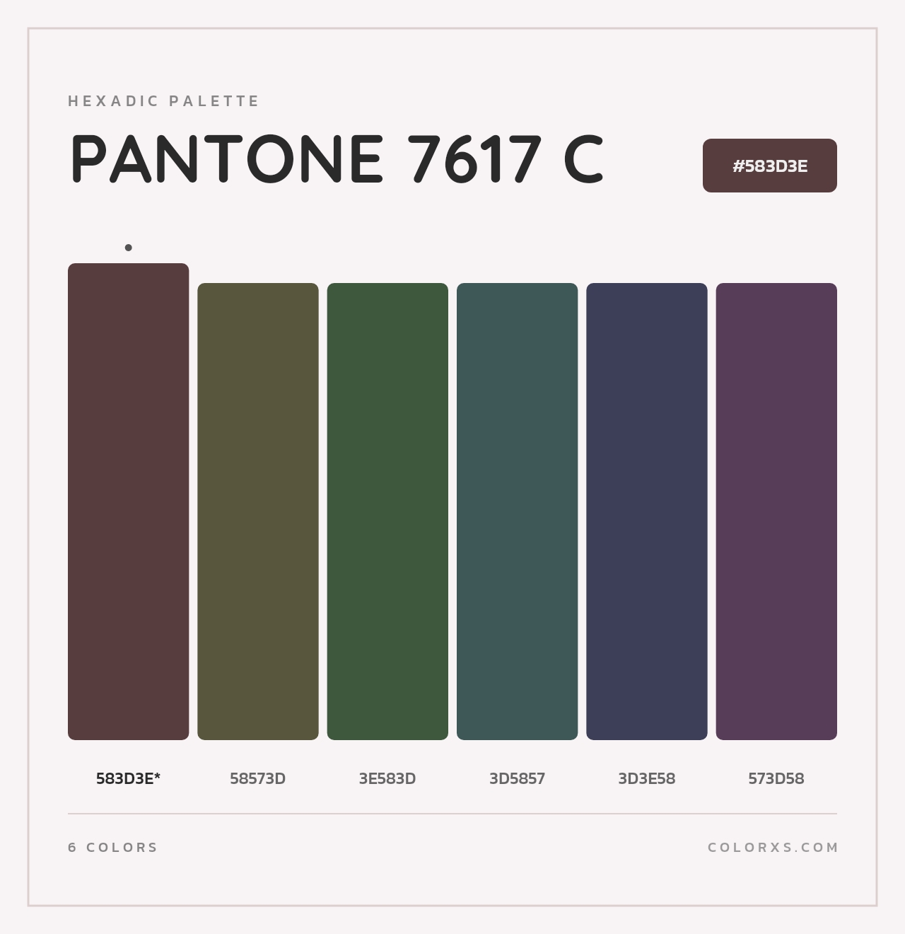 PANTONE 7617 C - Hexadic Color Palette