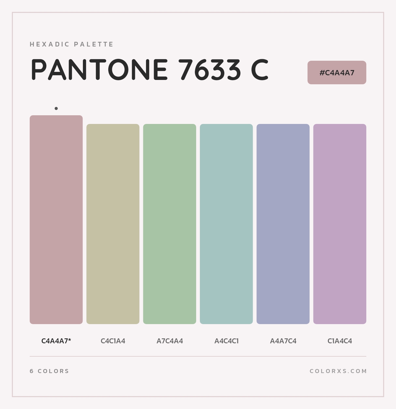 PANTONE 7633 C - Hexadic Color Palette