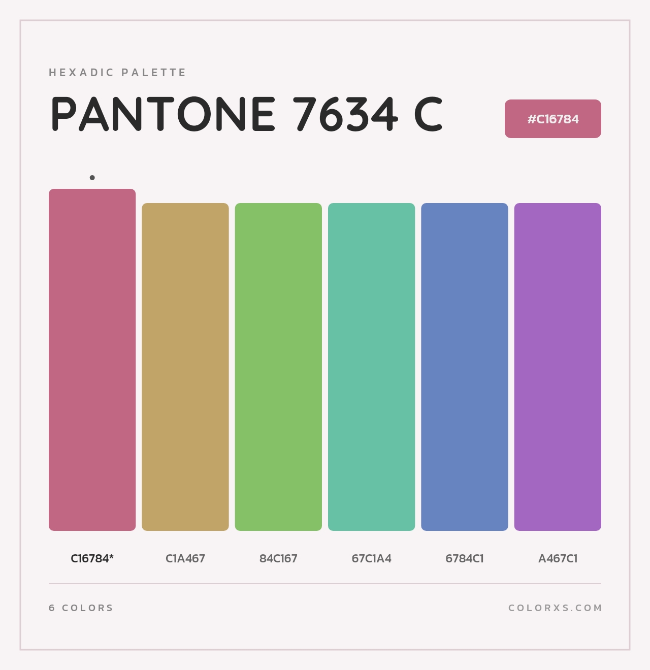 PANTONE 7634 C - Hexadic Color Palette