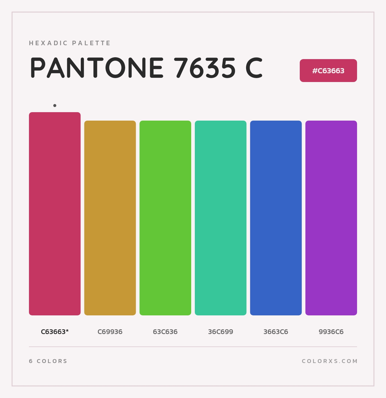 PANTONE 7635 C - Hexadic Color Palette