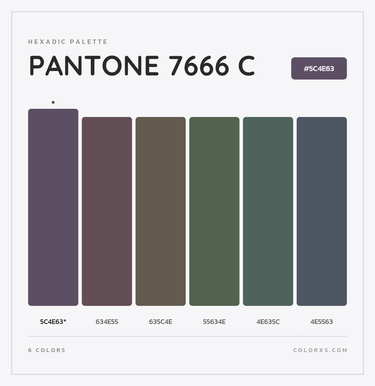 PANTONE 7666 C - Hexadic Color Palette