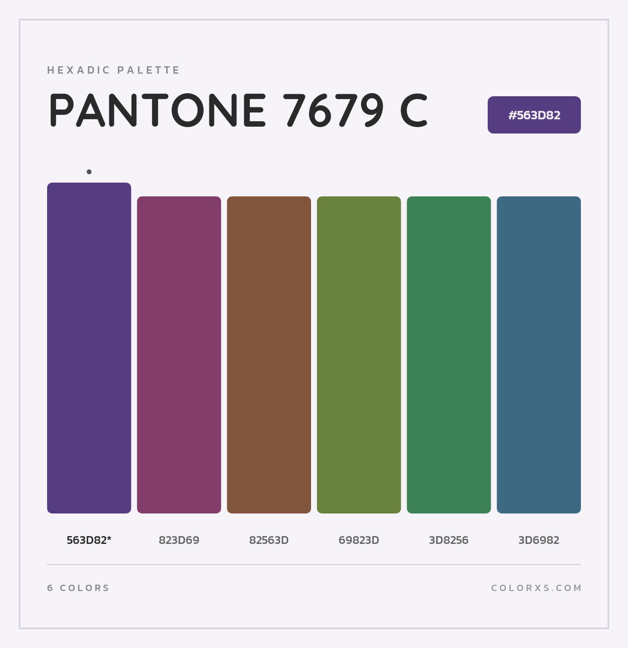 PANTONE 7679 C - Hexadic Color Palette
