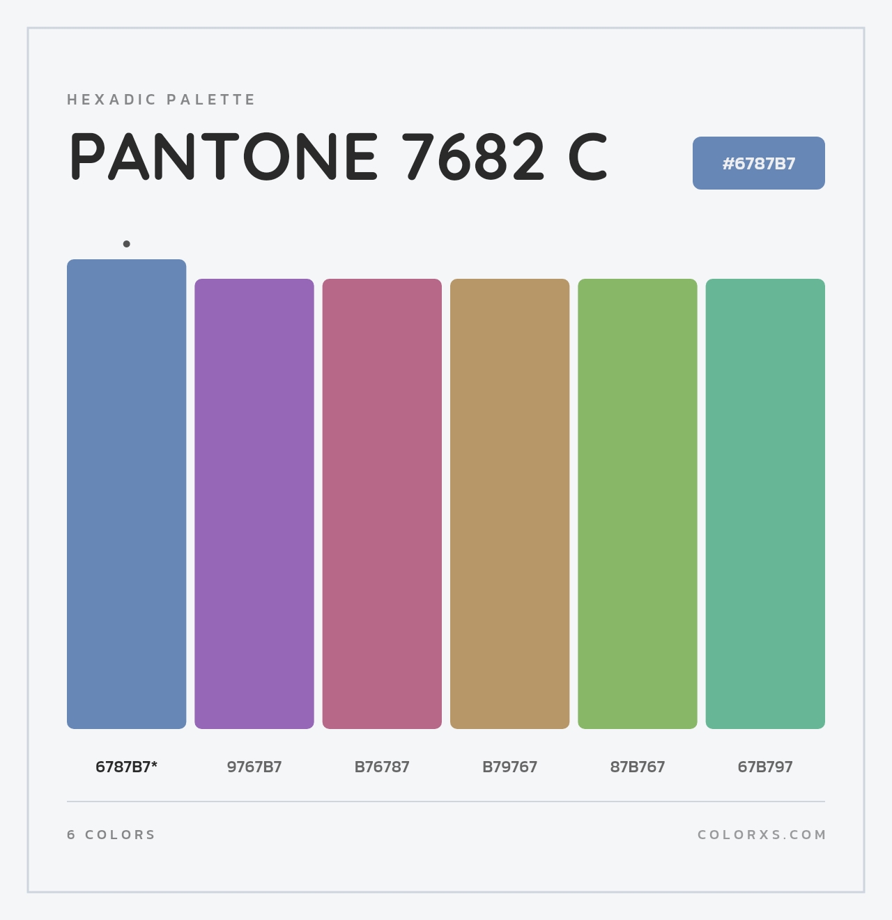 PANTONE 7682 C - Hexadic Color Palette