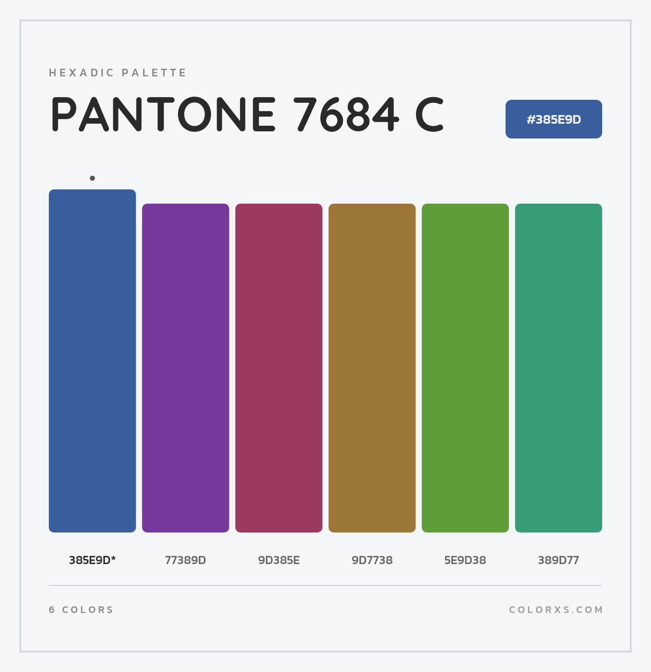 PANTONE 7684 C - Hexadic Color Palette