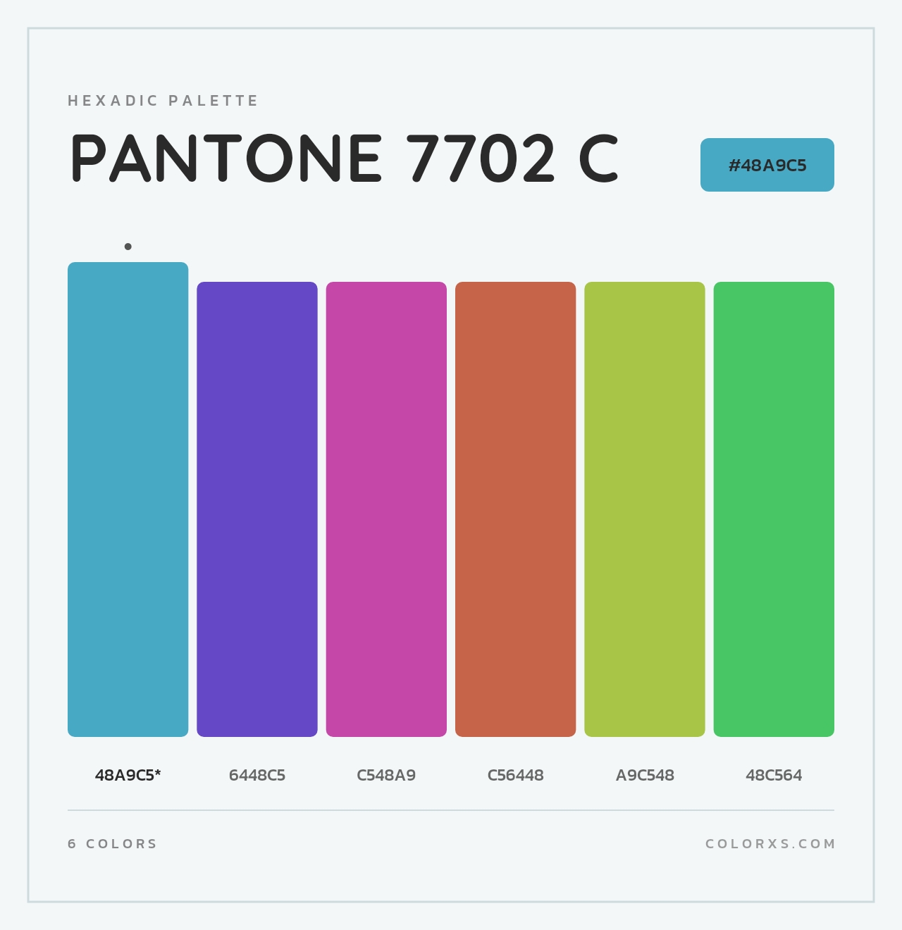 PANTONE 7702 C - Hexadic Color Palette