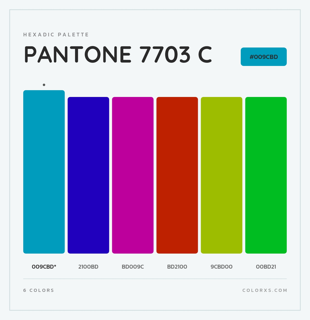 PANTONE 7703 C - Hexadic Color Palette