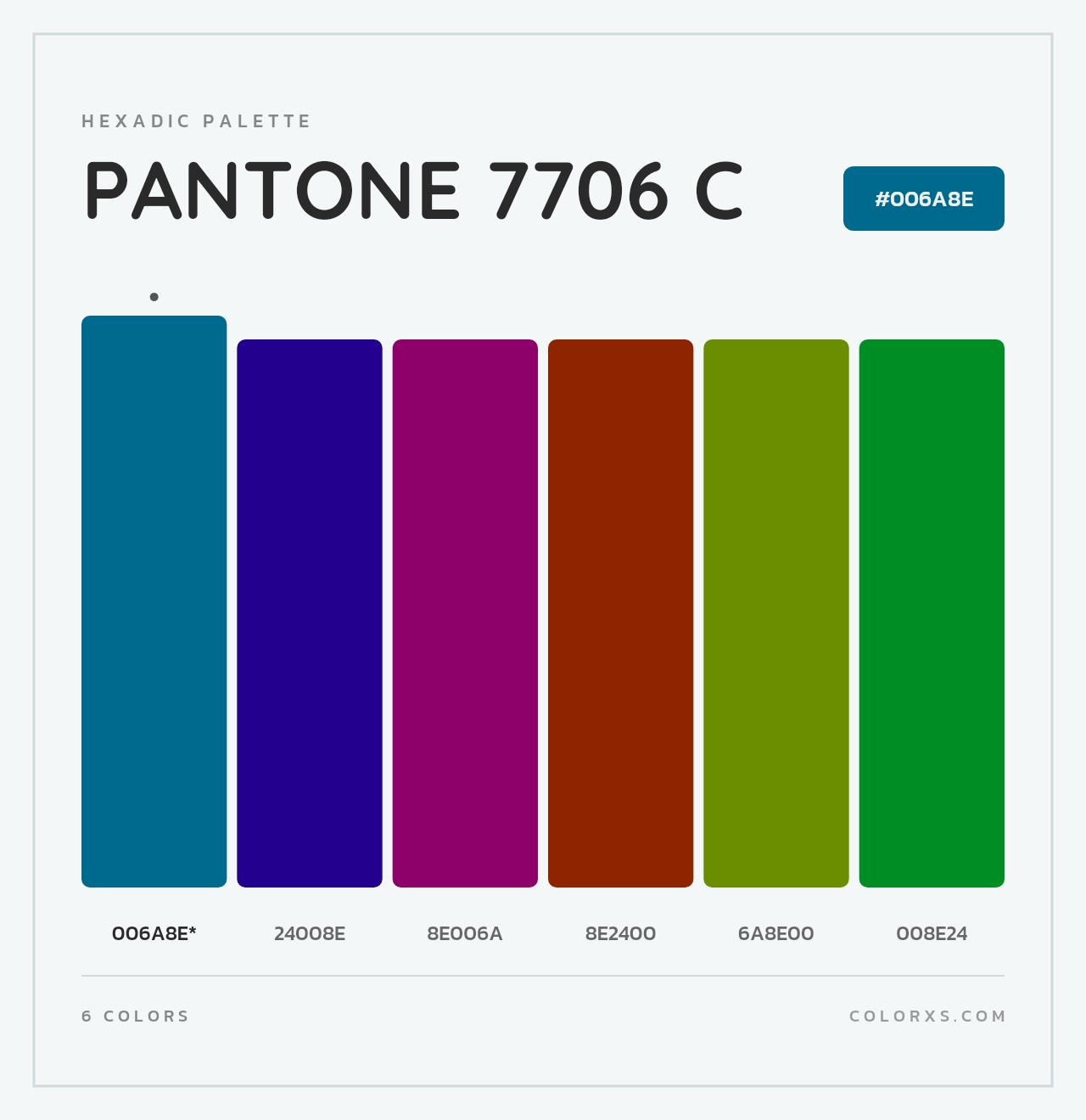 PANTONE 7706 C - Hexadic Color Palette