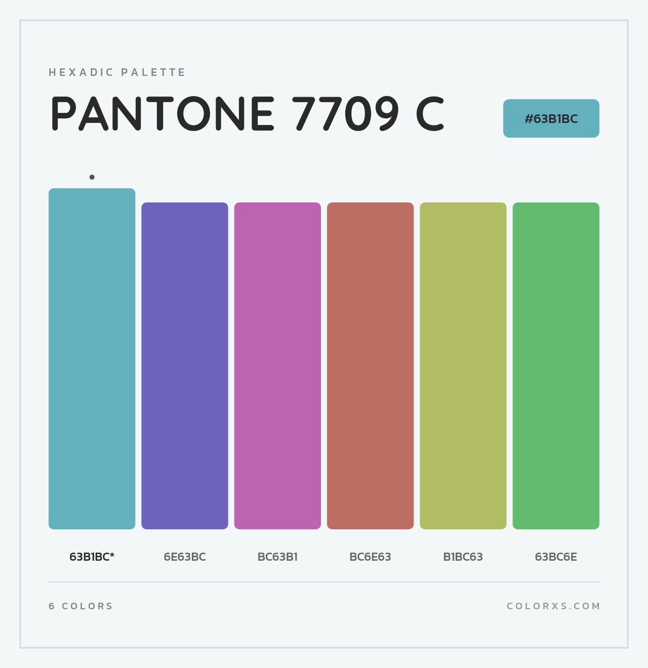 PANTONE 7709 C - Hexadic Color Palette