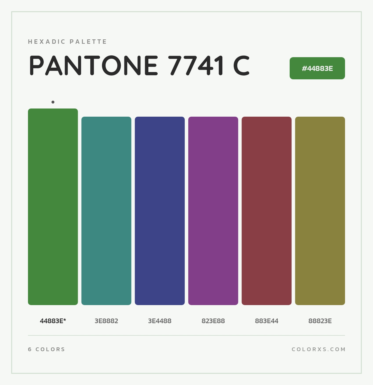 PANTONE 7741 C - Hexadic Color Palette