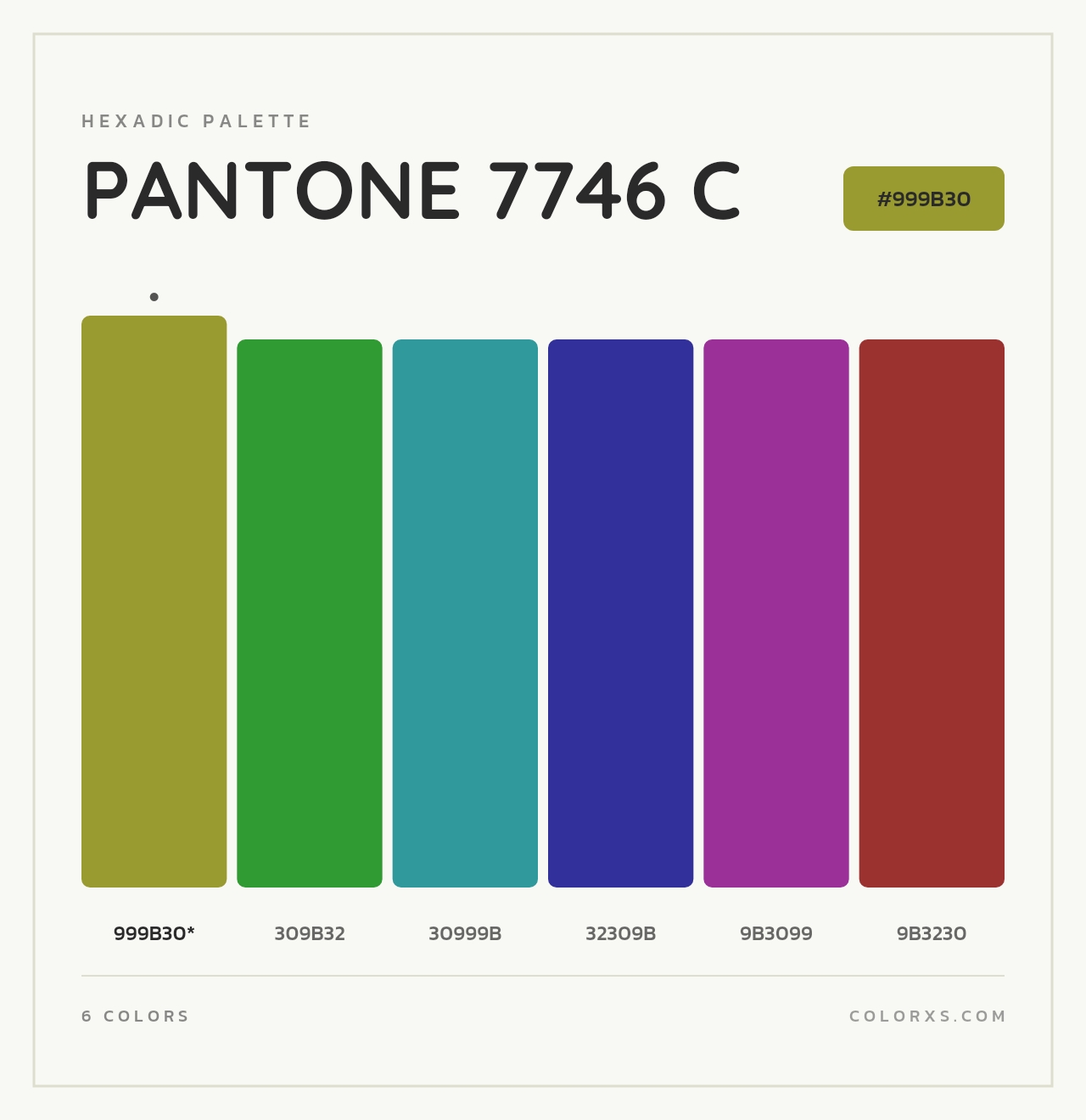 PANTONE 7746 C - Hexadic Color Palette
