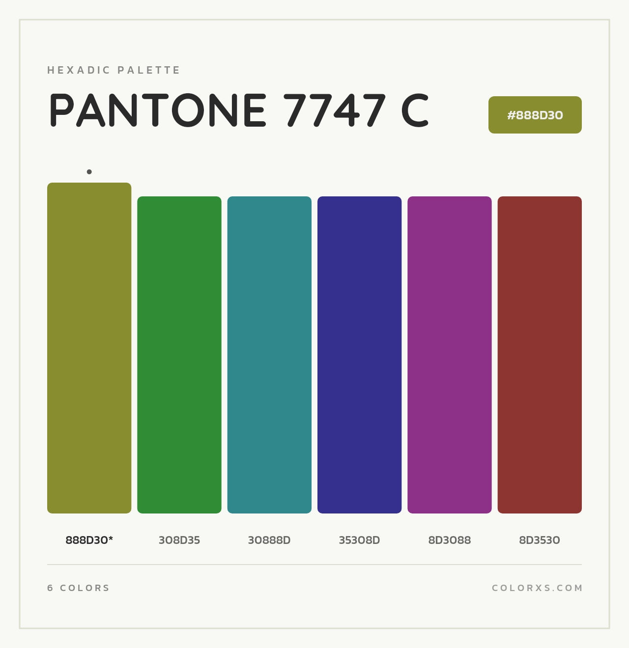 PANTONE 7747 C - Hexadic Color Palette