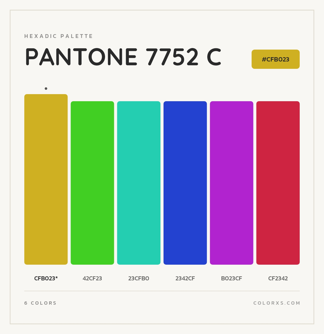 PANTONE 7752 C - Hexadic Color Palette