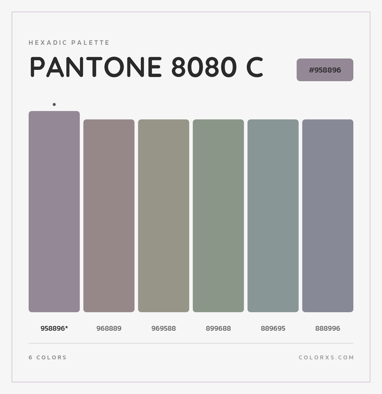 PANTONE 8080 C - Hexadic Color Palette