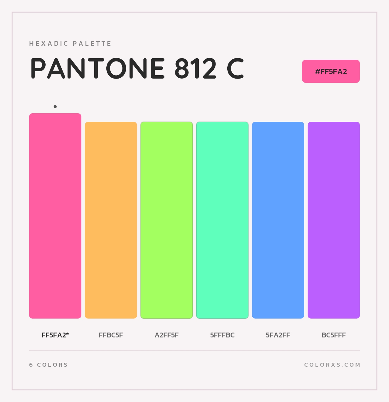 PANTONE 812 C - Hexadic Color Palette