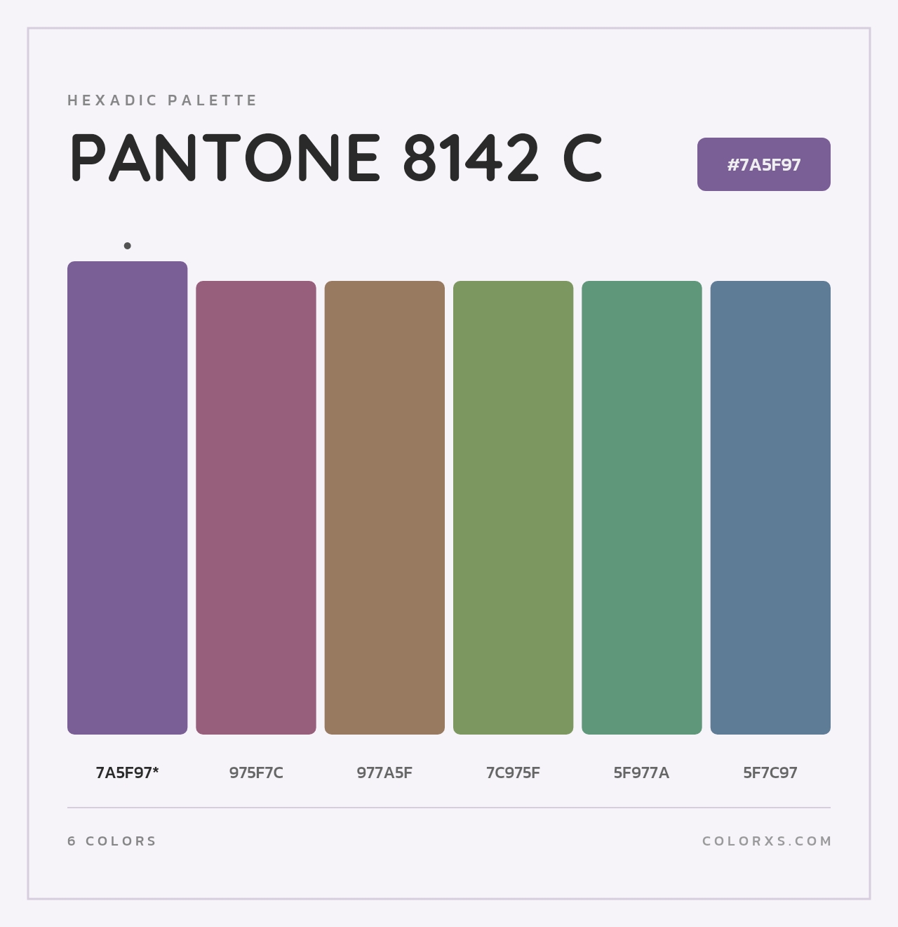 PANTONE 8142 C - Hexadic Color Palette