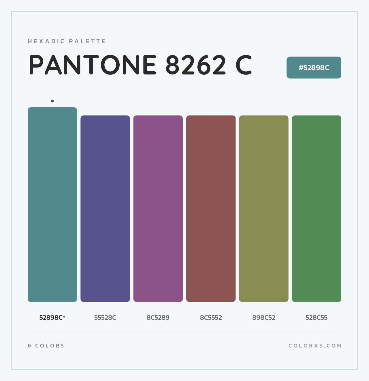 PANTONE 8262 C - Hexadic Color Palette