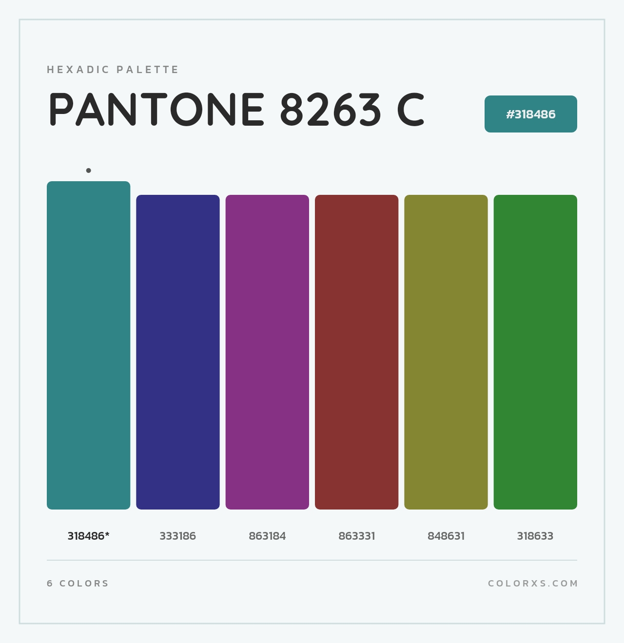 PANTONE 8263 C - Hexadic Color Palette