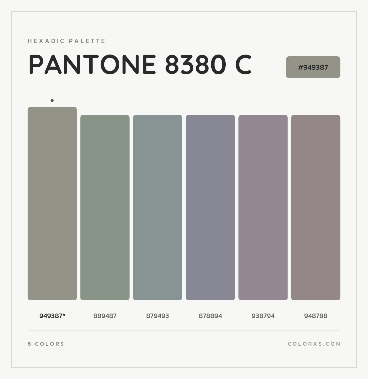 PANTONE 8380 C - Hexadic Color Palette