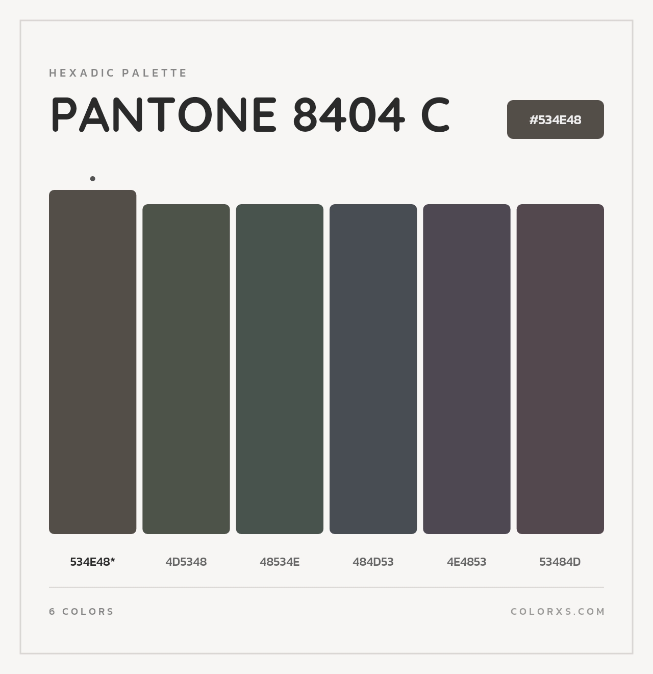 PANTONE 8404 C - Hexadic Color Palette