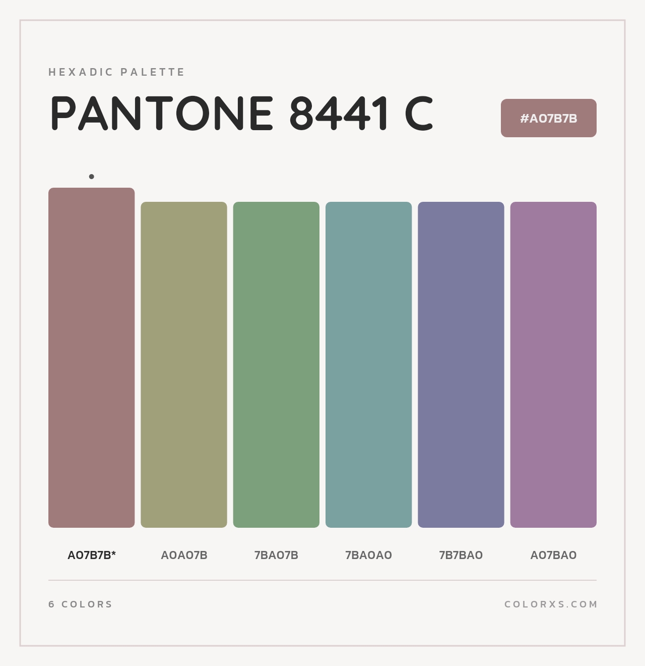PANTONE 8441 C - Hexadic Color Palette