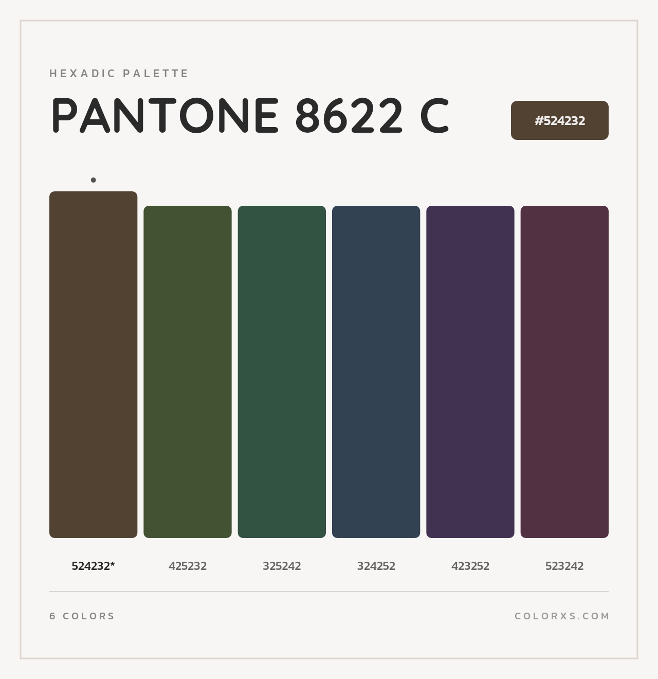 PANTONE 8622 C - Hexadic Color Palette
