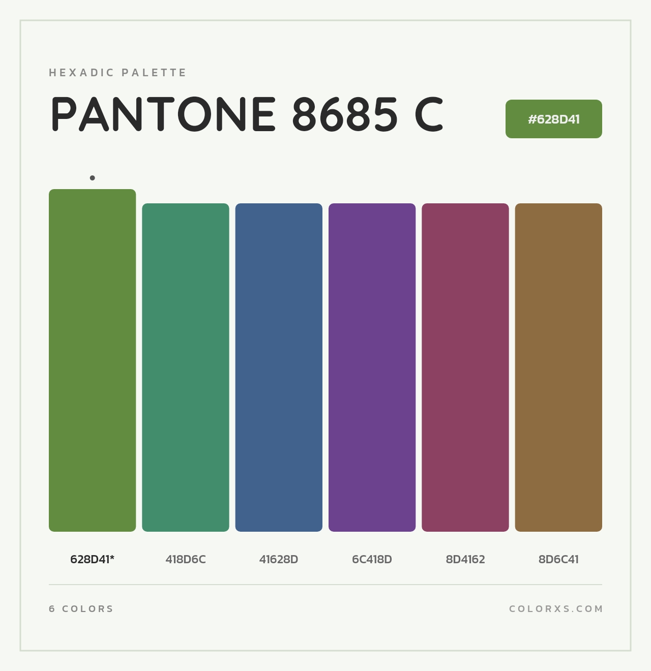 PANTONE 8685 C - Hexadic Color Palette