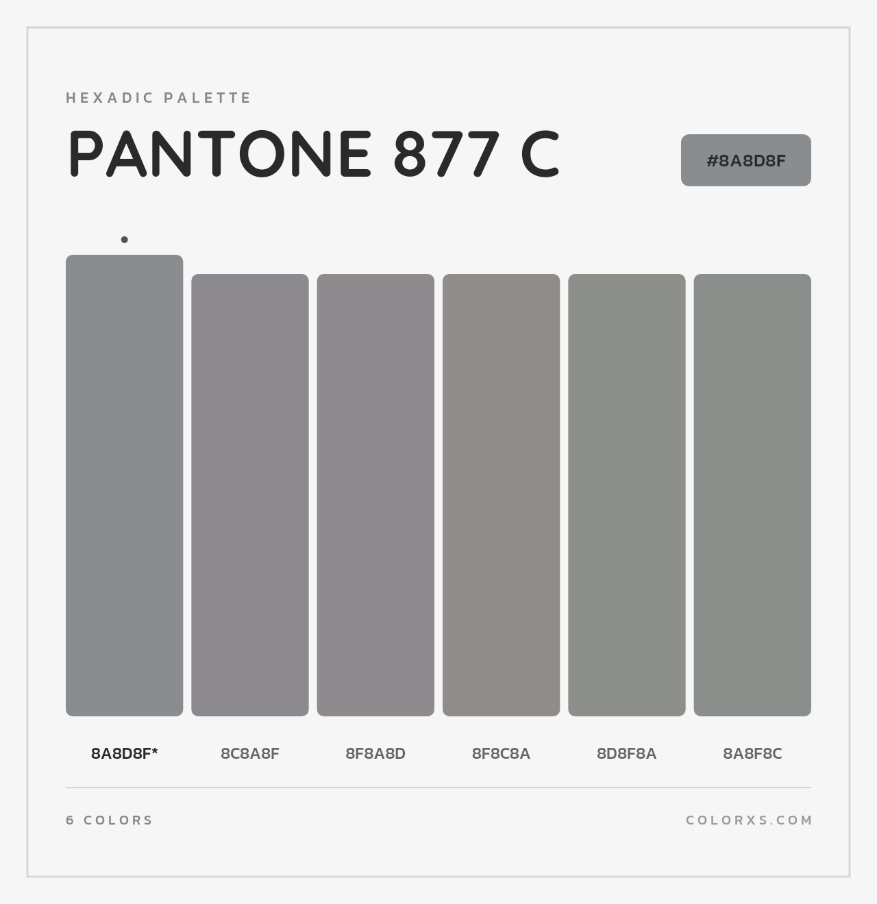 PANTONE 877 C - Hexadic Color Palette