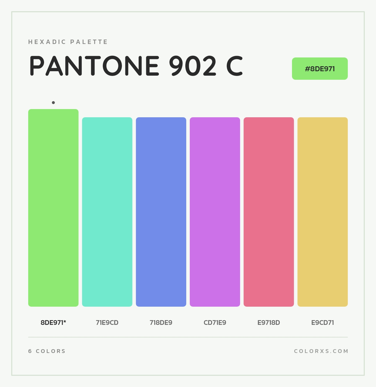PANTONE 902 C - Hexadic Color Palette