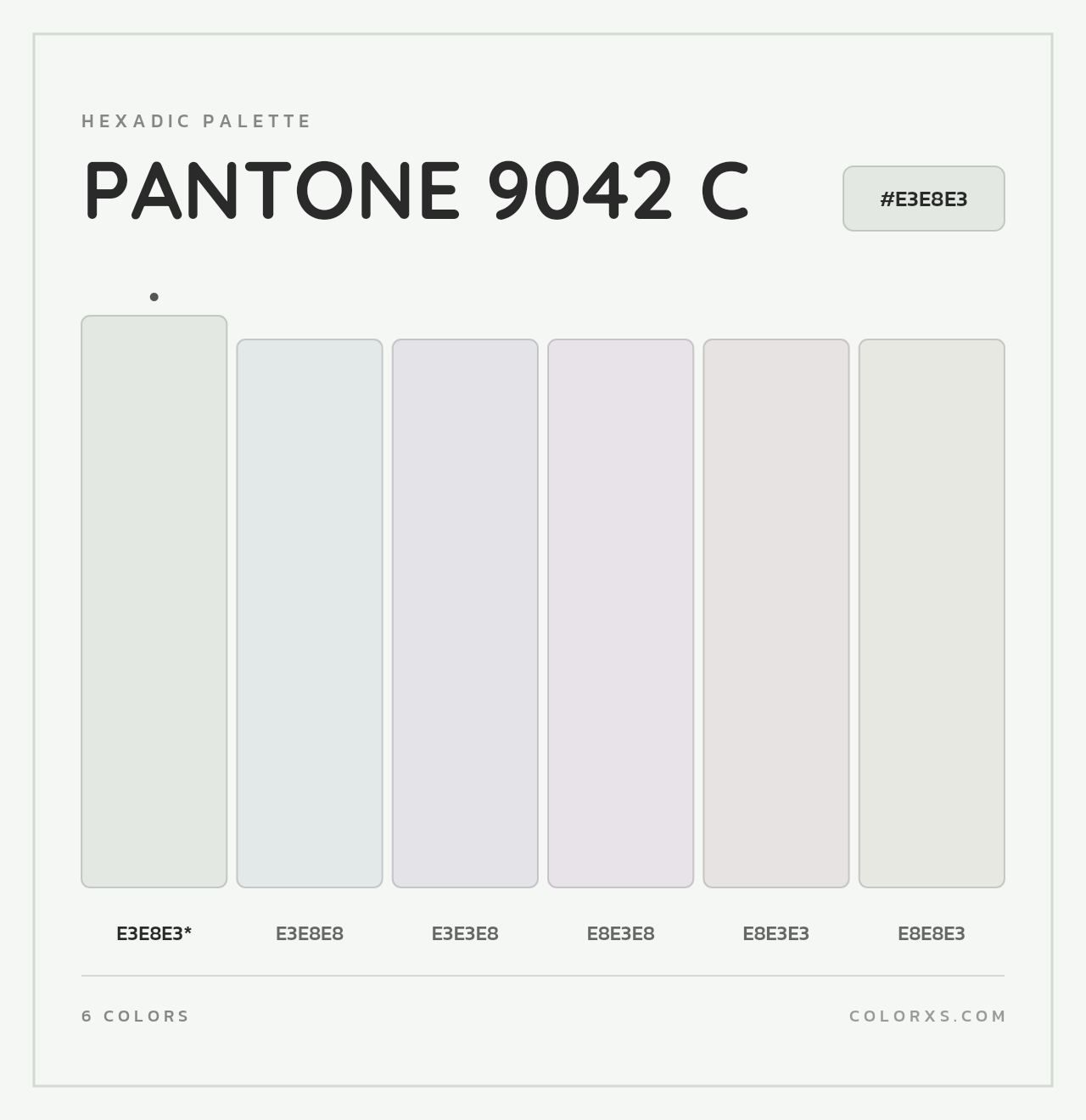 PANTONE 9042 C - Hexadic Color Palette