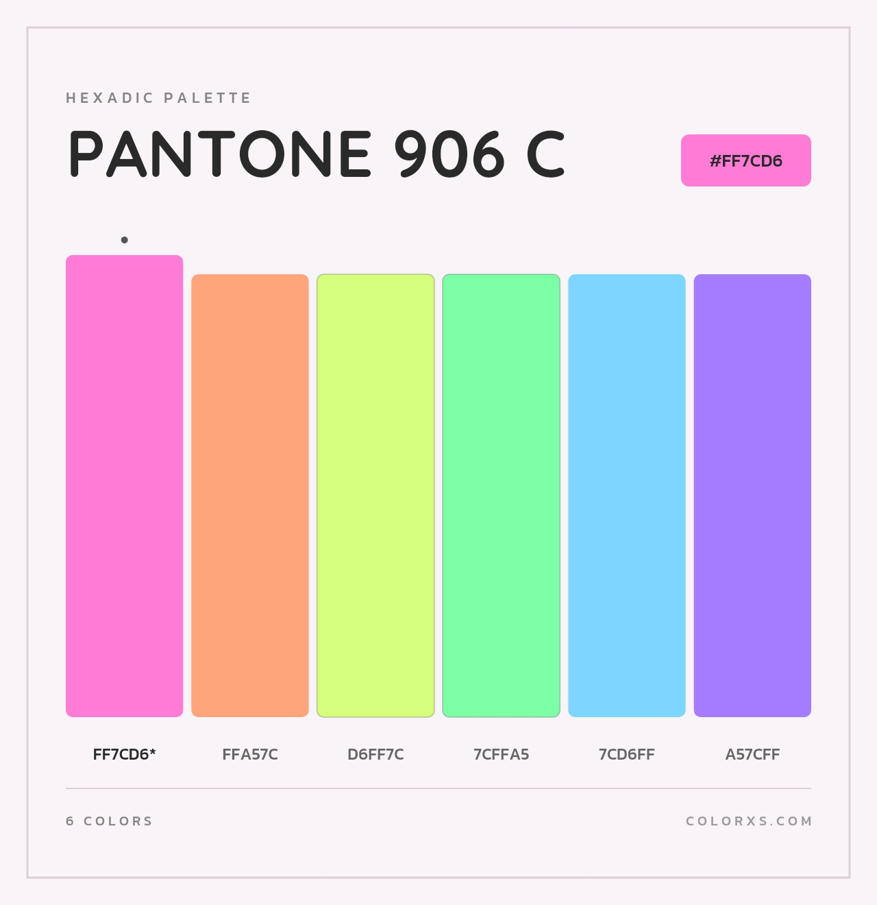 PANTONE 906 C - Hexadic Color Palette