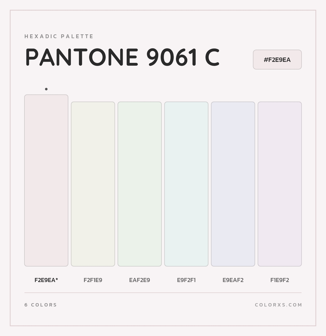 PANTONE 9061 C - Hexadic Color Palette