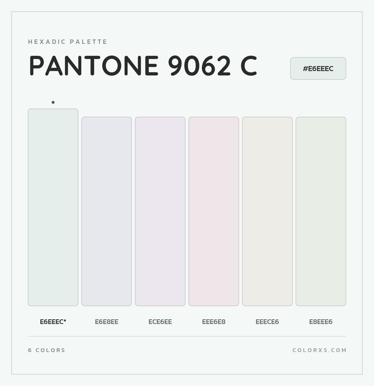 PANTONE 9062 C - Hexadic Color Palette