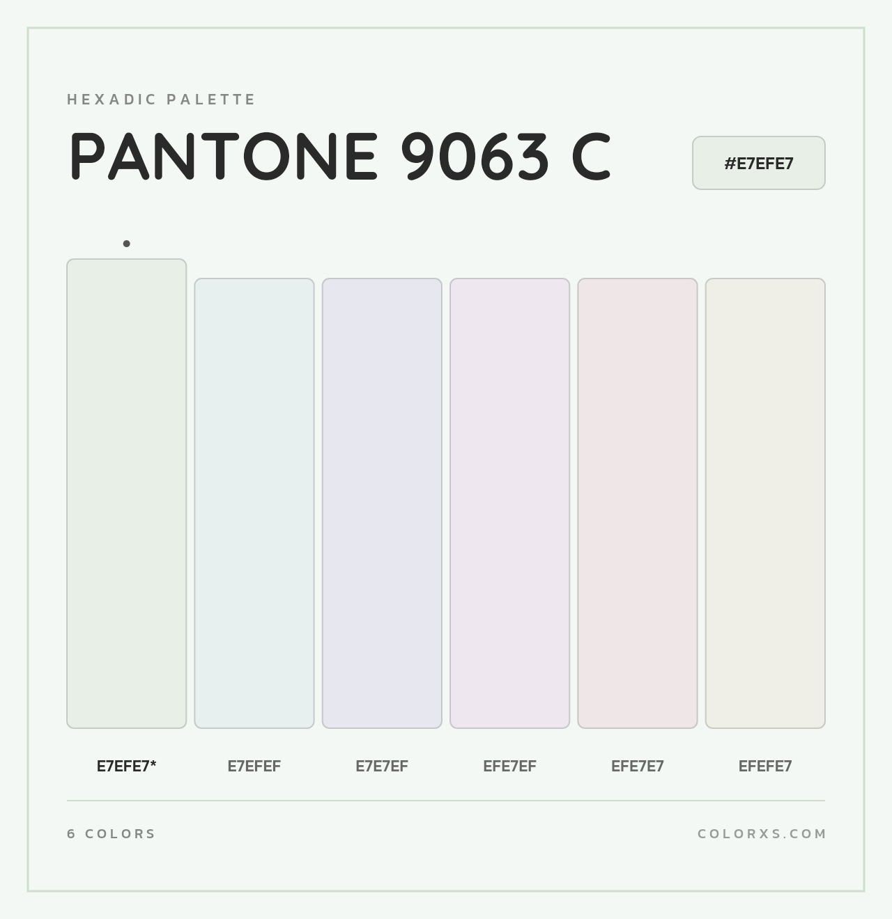 PANTONE 9063 C - Hexadic Color Palette