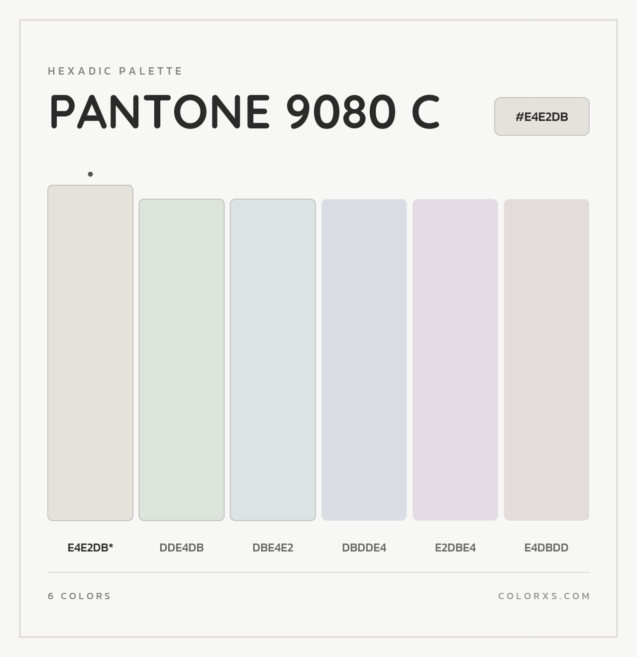 PANTONE 9080 C - Hexadic Color Palette