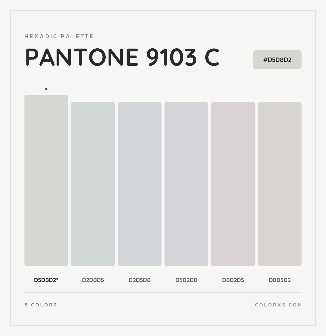 PANTONE 9103 C - Hexadic Color Palette