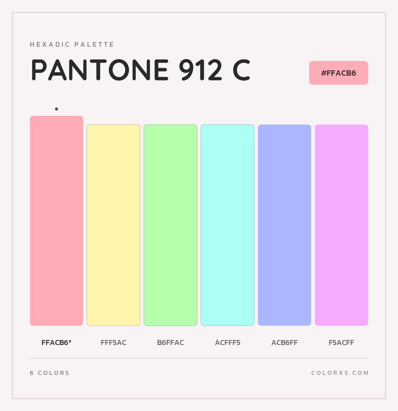 PANTONE 912 C - Hexadic Color Palette