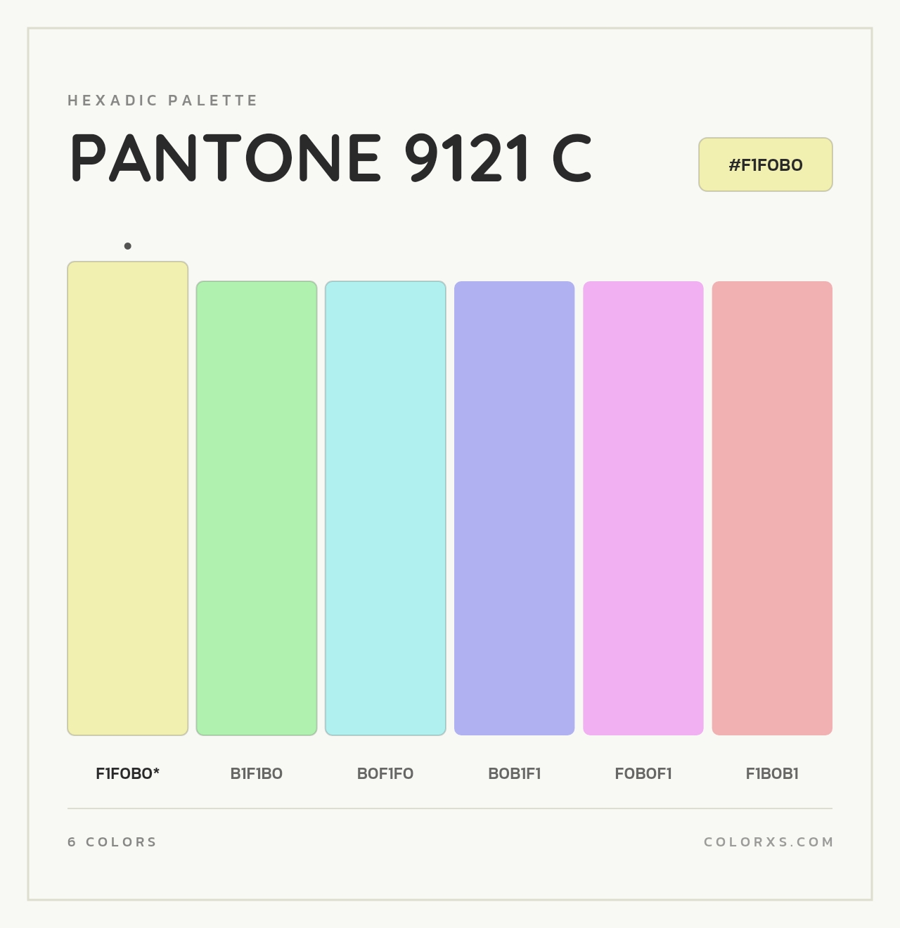 PANTONE 9121 C - Hexadic Color Palette