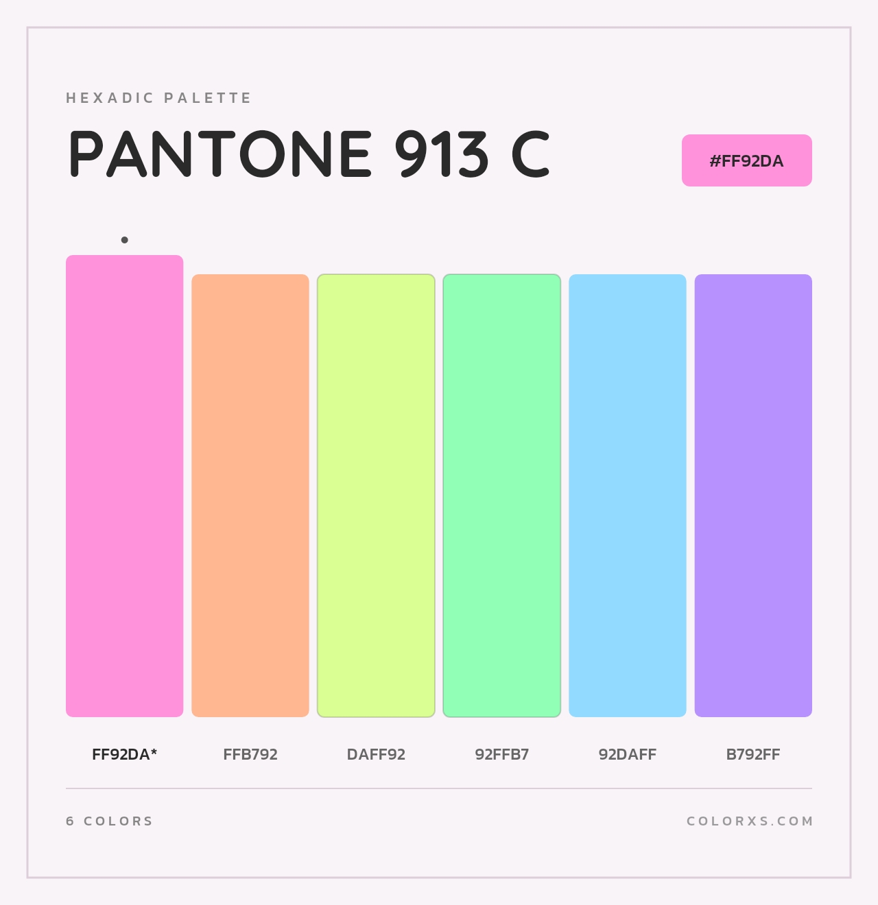 PANTONE 913 C - Hexadic Color Palette