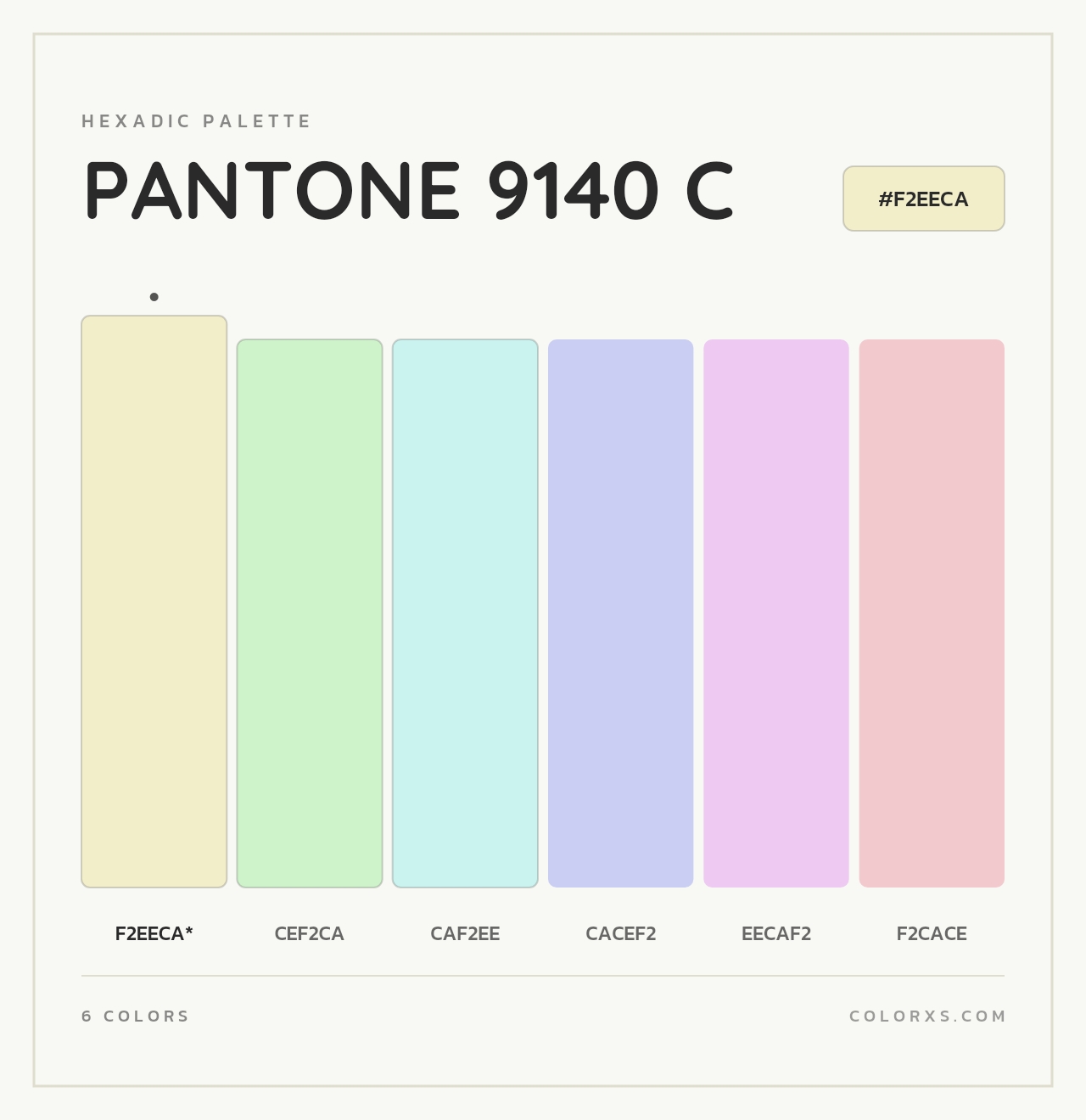 PANTONE 9140 C - Hexadic Color Palette