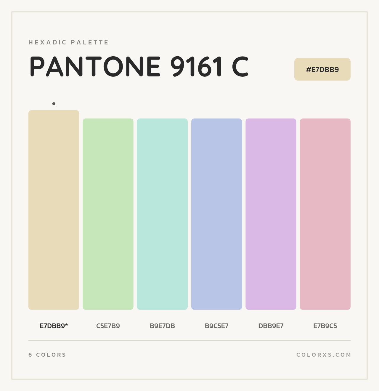 PANTONE 9161 C - Hexadic Color Palette