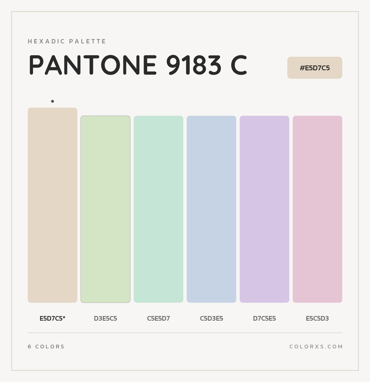 PANTONE 9183 C - Hexadic Color Palette