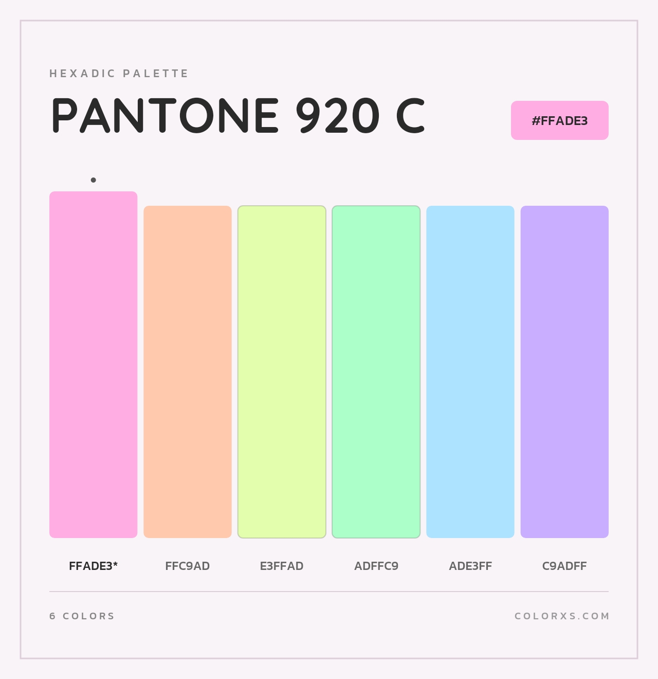 PANTONE 920 C - Hexadic Color Palette