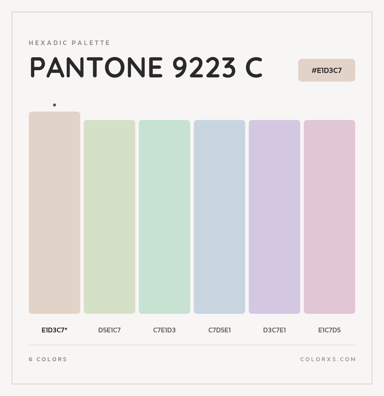 PANTONE 9223 C - Hexadic Color Palette