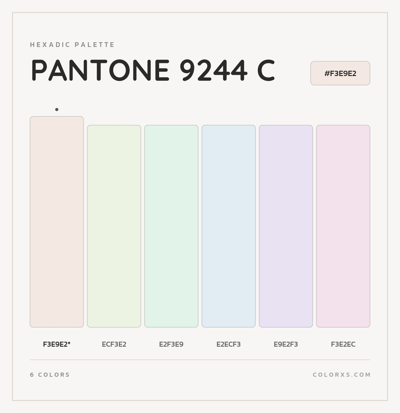 PANTONE 9244 C - Hexadic Color Palette