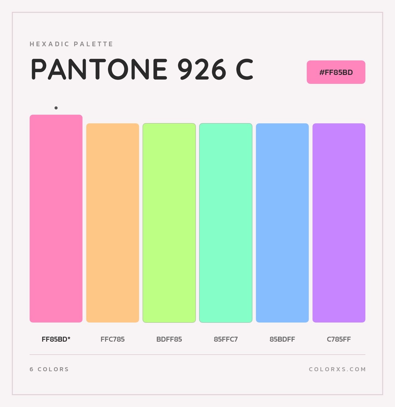 PANTONE 926 C - Hexadic Color Palette