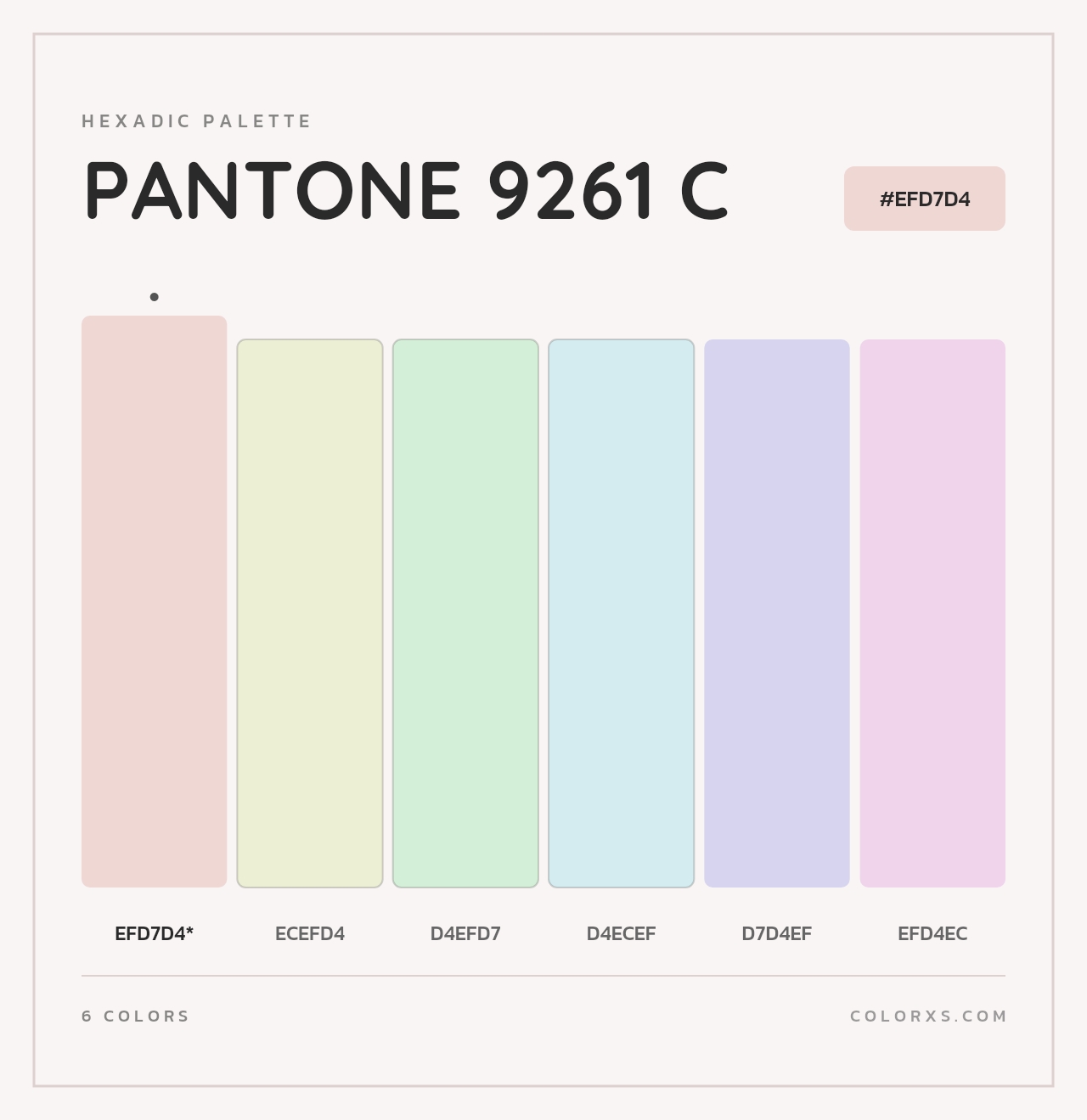 PANTONE 9261 C - Hexadic Color Palette